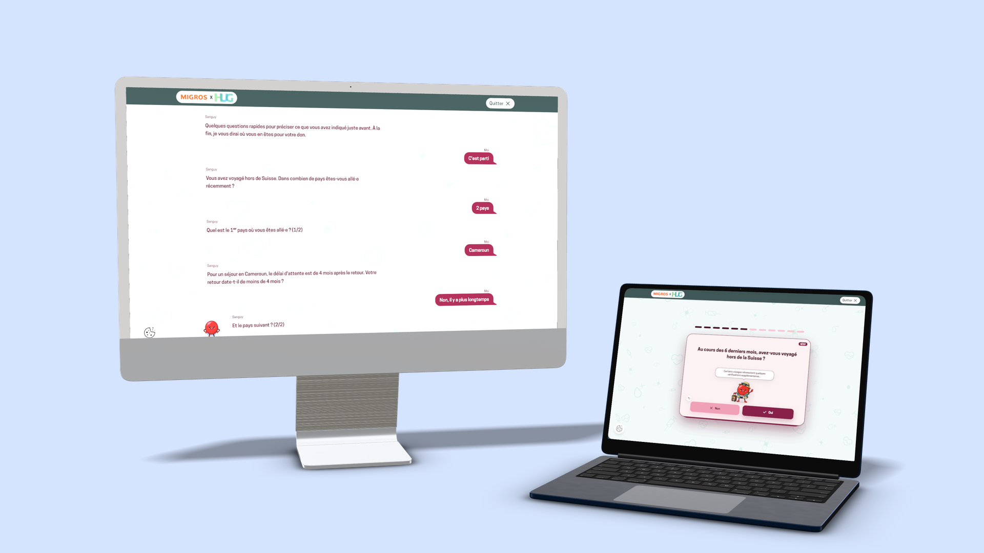 Le questionnaire interactif et le site co-brandé