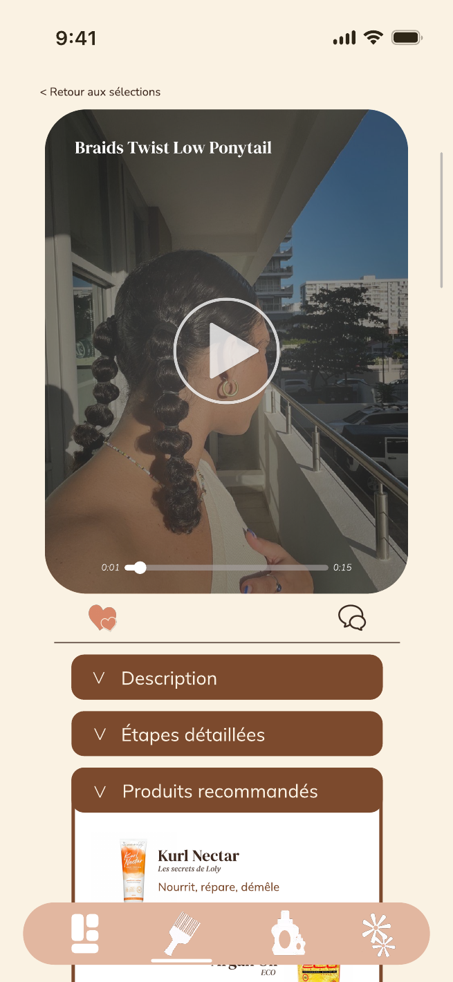 Le tutoriel et les produits recommandés